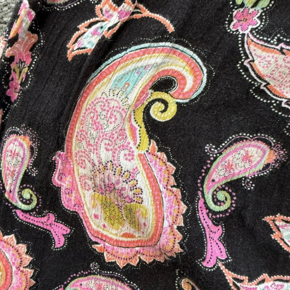 The Childrens Place Girls Black Pink Paisley Handkerchief Hem Dress Size M 7/8